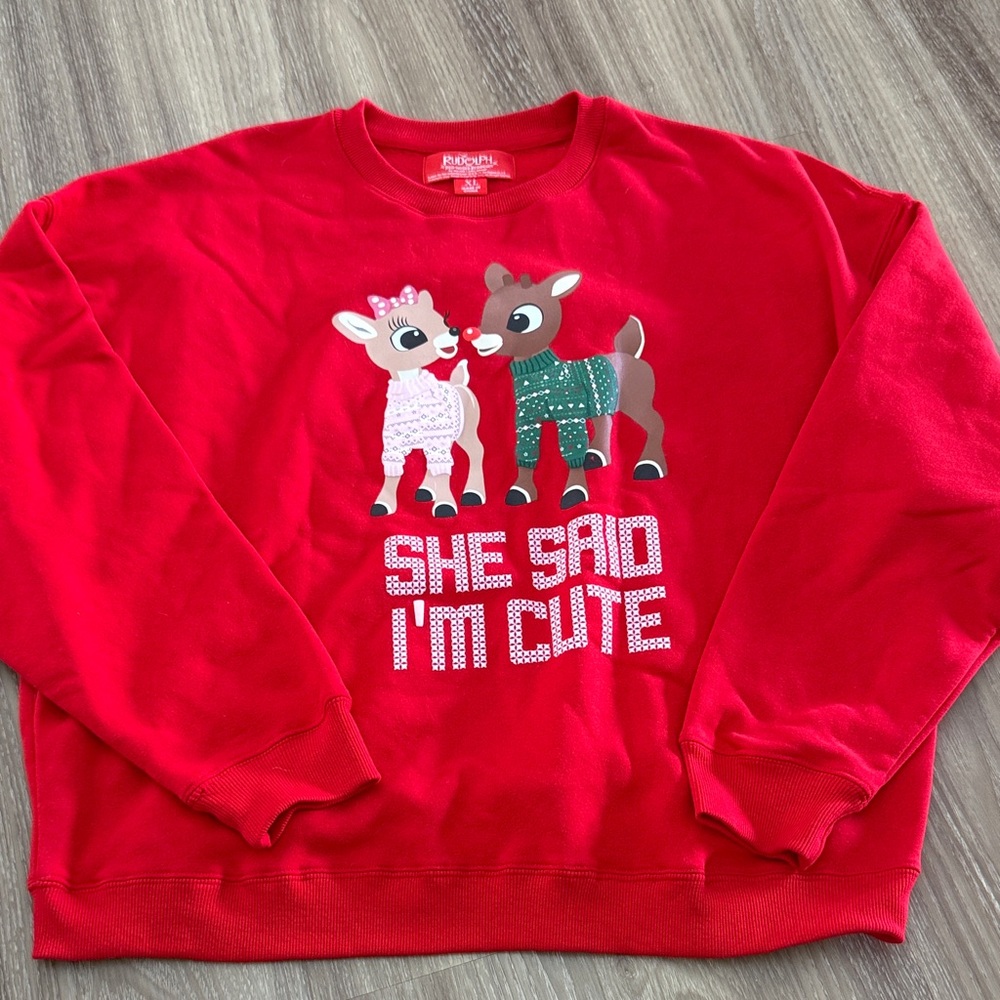Festive Red Reindeer Sweater